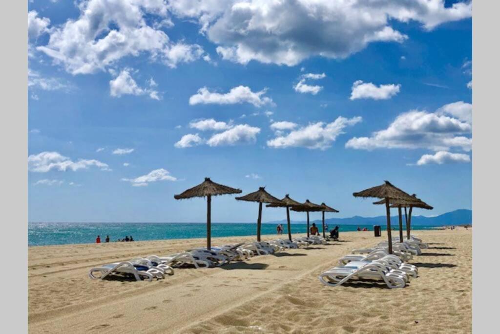 Barcaresa-Villa Sur Le Sable Vue Mer Panoramique Piscine Clim Wifi Le Barcares Ngoại thất bức ảnh
